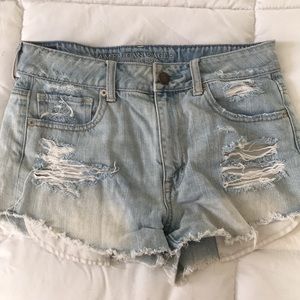 AE high wasted shorts.